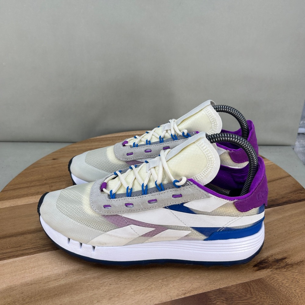 Reebok Legacy 83 White Blue Purple Women Sneakers Trail FW9855 Size 8 - Picture 3 of 8